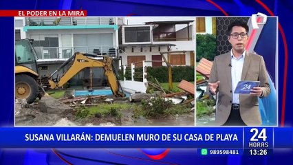 Susana Villarán: demuelen muro perimétrico de su casa de playa tras denuncia de Panorama