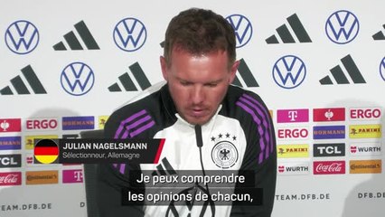 Allemagne - Nagelsmann sur le départ d'Adidas : "Je comprends les opinions de chacun"