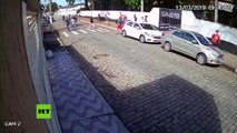 Momento exacto del tiroteo en escuela de Sao Paulo