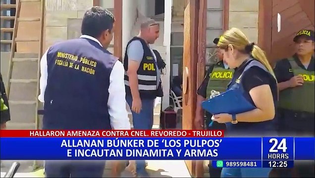 Trujillo: PNP deja mensaje a 'Los Pulpos' mediante adhesivos colocados en búnker y casas