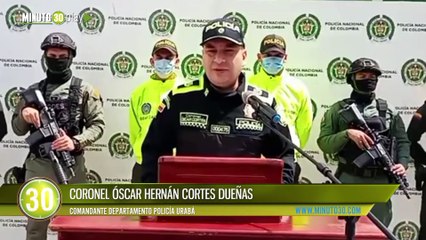 Cogieron a Zarco presunto asesino del patrullero Murillo en Apartadó