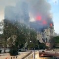Un fuerte incendio en la Catedral de Notre Dame en Paris