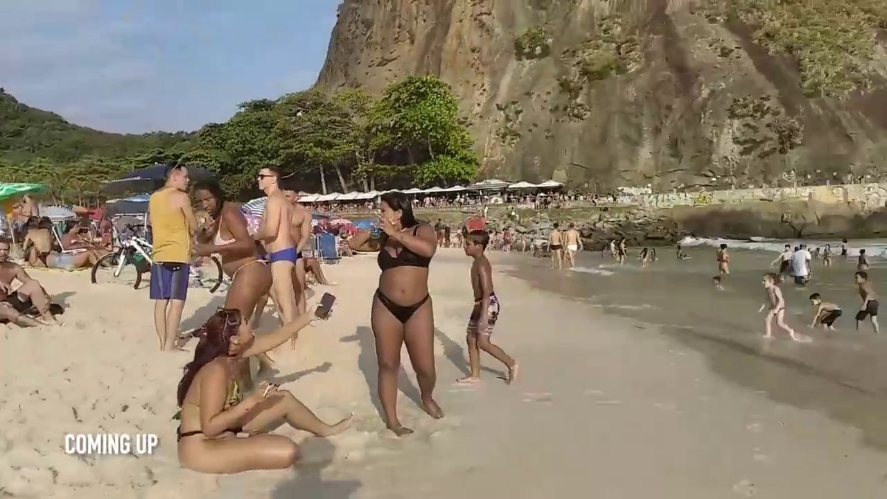 Rio de Janeiro Brazil Rasta Beach Walking Tour 4K Leme Copacabana
