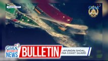 Resupply boat ng Pilipinas pa-Ayungin Shoal, binombahan ng tubig ng China Coast Guard | GMA Integrated News Bulletin