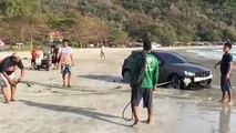 Driver Falls Asleep And Rolls Into The Sea