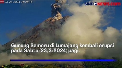 Download Video: Kembali Erupsi, Gunung Semeru Semburkan Abu Vulkanik Setinggi 1.000 Meter