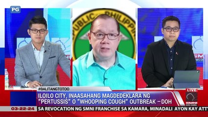 Iloilo City, inaasahang magdedeklara ng "pertussis" o "whooping cough" outbreak −DOH