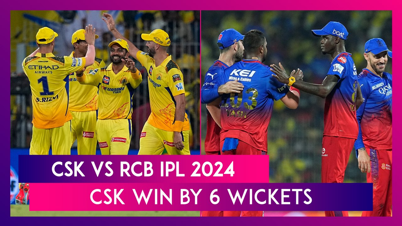 CSK Vs RCB IPL 2024 Stat Highlights Chennai Super Kings Clinch Six