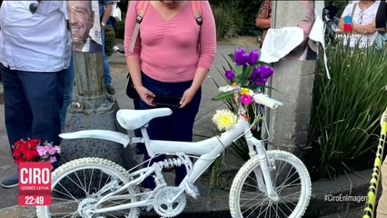 Realizan homenaje a Eduardo, joven que murió atropellado en su bicicleta, al sur de CDMX