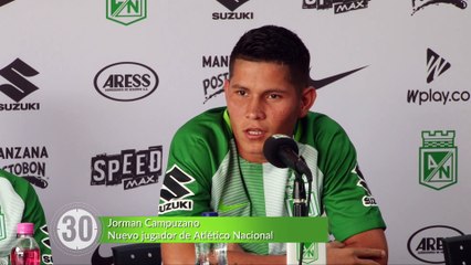 25-01-18 Jorman Campuzano reconocio que hace un ano le pidio autografo a dos jugadores de Nacional