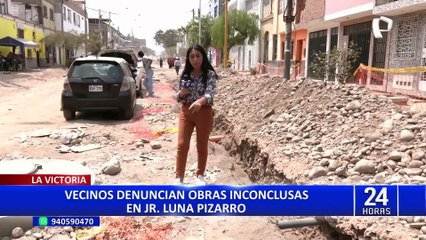 La Victoria: vecinos y comerciantes perjudicados por obras inconclusas en jirón Luna Pizarro