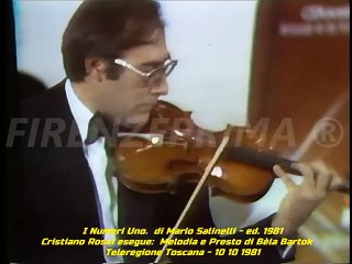 I Numeri Uno. di Mario Salinelli. Cristiano Rossi in Melodia e Presto di Bèla Bartok. Teleregione 81