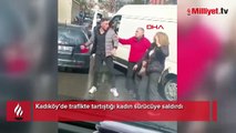 Kadıköy’de trafikte tartıştığı kadın sürücüye saldırdı