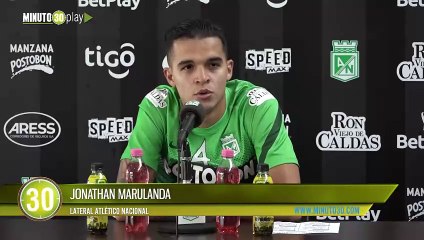 Jonathan Marulanda destacó la evolución que ha tenido en Atlético Nacional