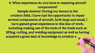 Aircraft Mechanic and Service Technician Interview Questions and Answers