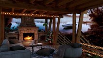 Evening Tranquil in a Cozy Forest Cabin: Fireplace, Lake, and Crickets | 2-Hour Relaxation, أمسية هادئة في كابينة غابة مريحة: المدفأة والبحيرة والصراصير | استرخاء لمدة ساعتين