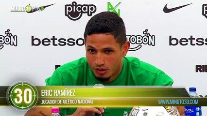 Eric Ramírez la figura que Atlético Nacional que le salvó la papeleta al verde