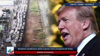 Download Video: Senadores republicanos darían mayoría contra emergencia de Donald Trump