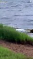 Giant waterspout forms over lake in Canada