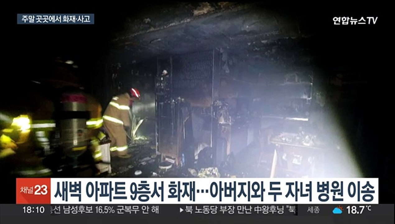 아파트 화재로 일가족 3명 사상…반려견 구하다 추락 사고도