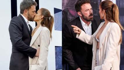 Jennifer Lopez and Ben Affleck make peace with public kiss at The Mother premiere