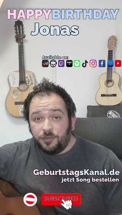 Happy Birthday, Jonas! Geburtstagsgrüße an Jonas