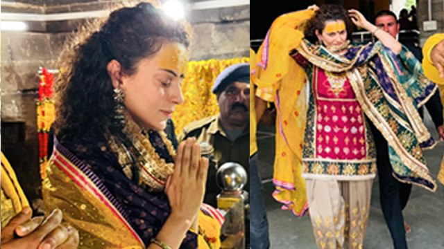Kangana Ranaut 37th Birthday पर Baglamukhi & Jwala Devi Temple Darshan Inside Photo Viral...|