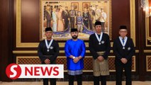 Johor Regent confers state titles on seven individuals