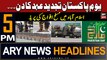 ARY News 5 PM Headlines 23rd March 2024 | Pakistan Day 23rd March