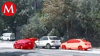 Cámara de seguridad capta presunto secuestro en la México-Cuernavaca