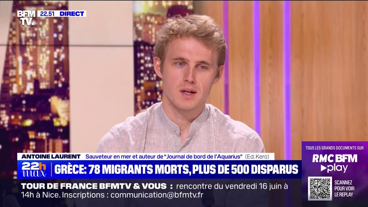 Immigration: "On peut faire preuve de bien plus de solidarité", pour Antoine Laurent, sauveteur en mer et auteur de "Journal de bord de l’Aquarius"
