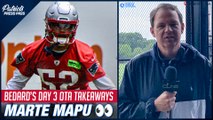 Bedard: Patriots Rookie Marte Mapu 'VERY IMPRESSIVE' At Patriots OTA | Day 3