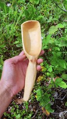 hand carved serving spoon