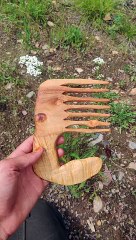 A hand carved comb