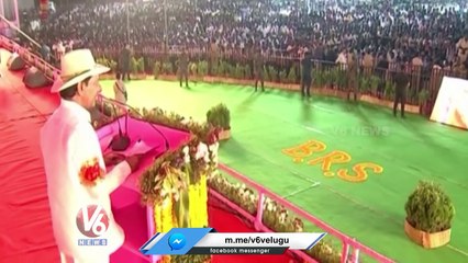CM KCR Funny Comments On Public | KCR Public Meeting, Mancherial | V6 News