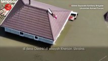 Tentara Ukraina Kirim Air Pakai Drone ke Rumah Warga Akibat Terjebak Banjir