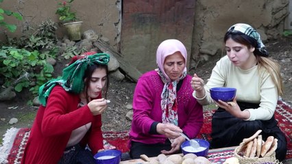 Making Ayran Ashi From Organic Yogurt In The Village