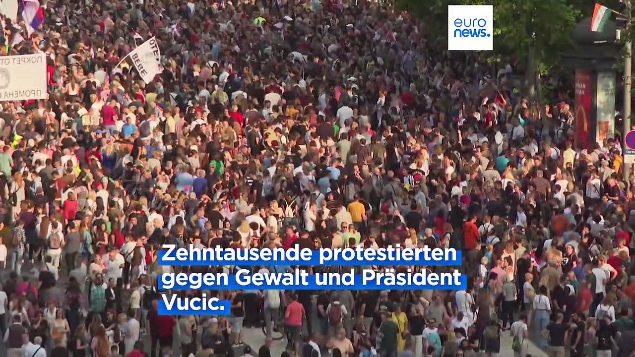 6. Protestmarsch gegen Gewalt und die Führung von Präsident Vucic