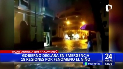 Gobierno declara estado de emergencia por 60 días en 18 regiones del país