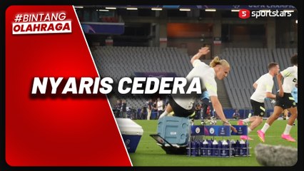 Kesandung Box Pendingin Minuman, Haaland Nyaris Cedera Jelang Final Liga Champions