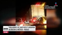 Novios celebran su boda en plena carretera por bloqueo de la México-Puebla