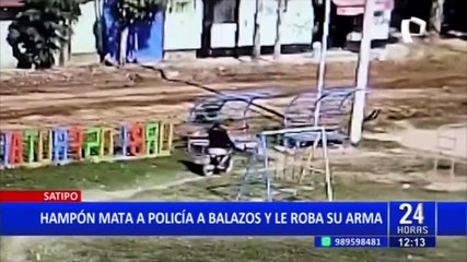 Delincuente mata a policía y le roba su arma en Satipo