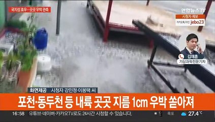 [날씨] 포천 시간당 60㎜ '호우경보'…곳곳 우박 쏟아져
