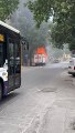 Palermo, camion in fiamme in via Roma: intervengono i vigili del fuoco
