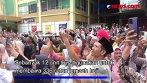Isak Tangis Haru Iringi Pemberangkatan Jemaah Calon Haji di Padangsidempuan