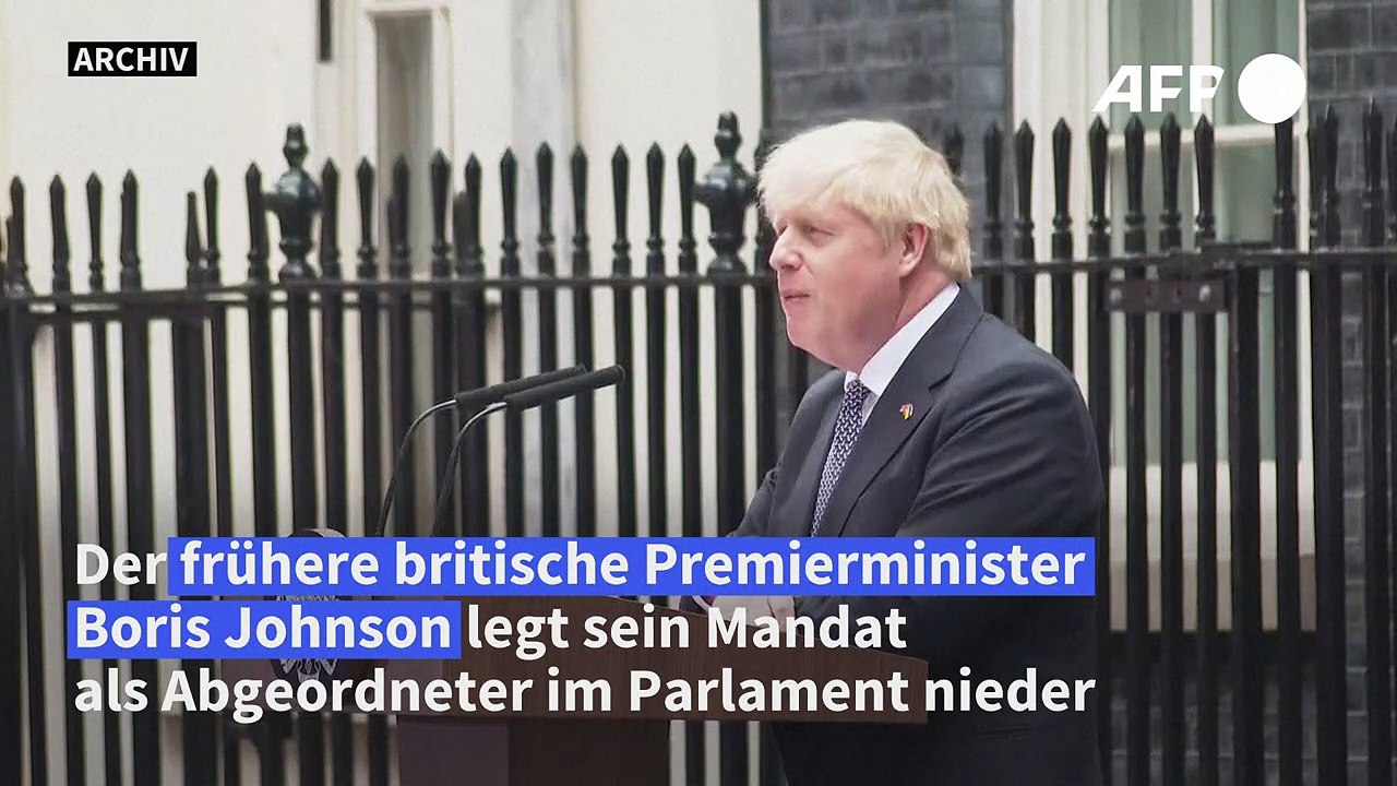 Britischer Ex-Premier Johnson lehgt Abgeordnetenmandat nieder