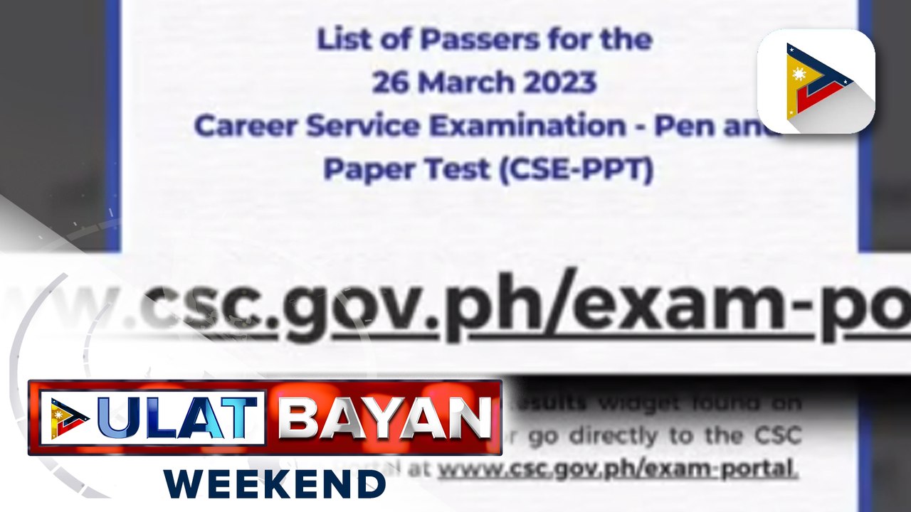 CSC, inilabas na ang listahan ng mga nakapasa sa 2023 Civil Service Exam
