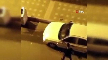 Cizre'de park halindeki araçlara böyle zarar verdi