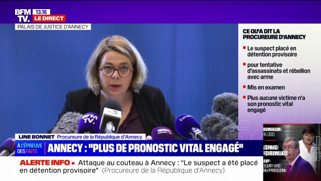 Attaque au couteau à Annecy: Les victimes blessées et leur famille bénéficieront d'un accompagnement individuel , fait savoir la procureure