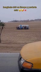 Pasajeros ayudan a empujar cúster